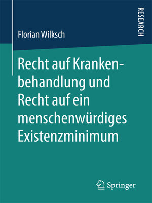 cover image of Recht auf Krankenbehandlung und Recht auf ein menschenwürdiges Existenzminimum